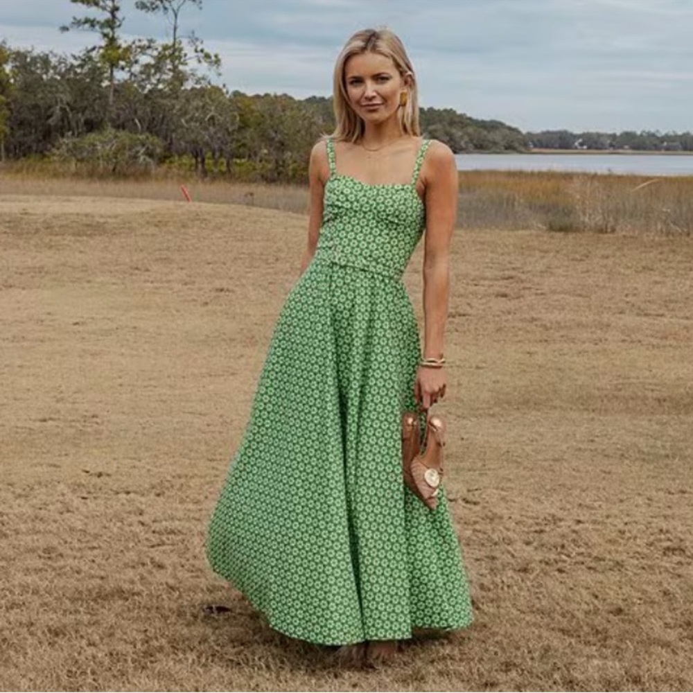 Antonio Melani Style by Simkins Margo Sweetheart Sleeveless Maxi Dress Green NWT